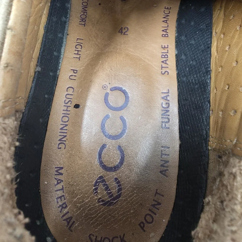 Ecco Fusion II Oxford Shoes Mens 42 US 8   Brown Nubuck‎ Leather Comfort